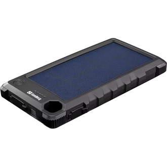 Sandberg Outdoor Solar 10000mAh ütésálló vízálló napelemes powerbank fekete (IP66)