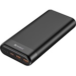Sandberg PD65W+2xQC3.0 20000mAh Li-ion powerbank fekete