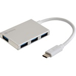 Sandberg Pocket 4-portos USB-C USB3.0 hub ezüst-fehér (aluminium case)