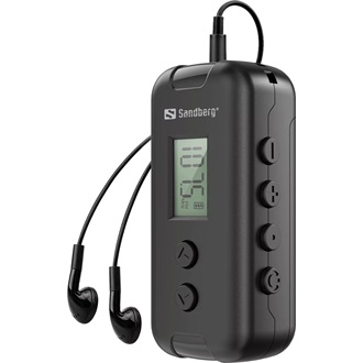 Sandberg Pocket Radio FM 2×AAA hordozható 1.0 rádió + fülhallgató