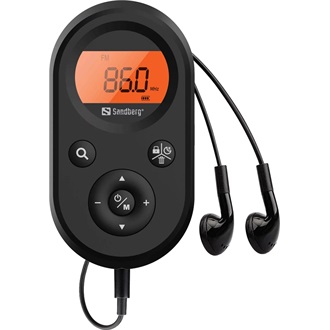 Sandberg Pocket Radio FM+AM Recharge 500mAh hordozható 1.0 rádió + fülhallgató