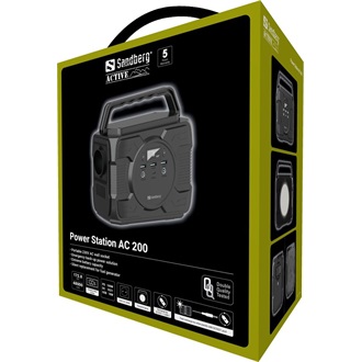 Sandberg Power Station AC 200 48000mAh powerbank fekete (2×DC5521)
