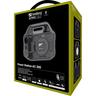 Sandberg Power Station AC 300 80000mAh Li-ion powerbank fekete