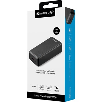 Sandberg Saver 27000mAh Li-ion powerbank fekete