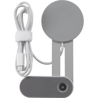 Sandberg ScreenMount Magnet Charger 15W univerzális vezeték nélküli töltő adapter / autós tartó szürke-fehér (Qi, QC3.0)