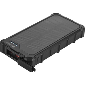 Sandberg Solar CampLED 10000mAh ütésálló vízálló napelemes powerbank fekete IP65