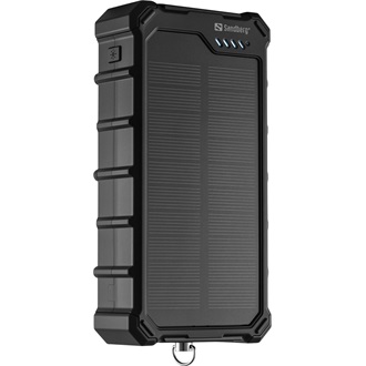 Sandberg Solar CampLED 20000mAh ütésálló vízálló napelemes powerbank fekete IP65