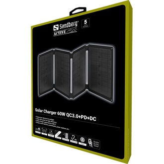Sandberg Solar Charger 60W 1db DC 5521 napelem fekete