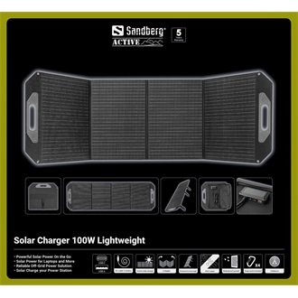 Sandberg Solar Charger Lightweight 1db napelem 3m fekete