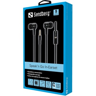 Sandberg Speak n Go fülhallgató headset fekete