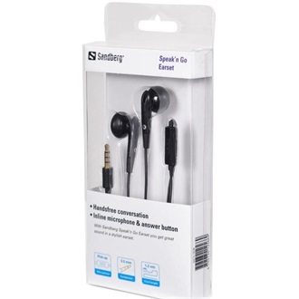 Sandberg Speak`n Go fülhallgató headset fekete