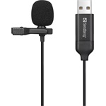 Sandberg Streamer USB Clip gaming mikrofon fekete