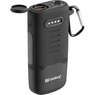 Sandberg Survivor 10000mAh Li-ion ütésálló vízálló powerbank fekete IP65