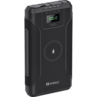 Sandberg Survivor 7-in-1 76800mAh Li-ion ütésálló vízálló powerbank fekete (Qi, DC-out, notebook-charger)
