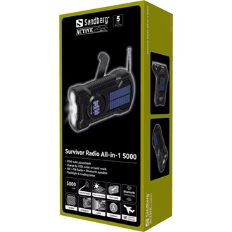Sandberg Survivor All-in-1 5000mAh hordozható 1.0 rádió