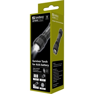 Sandberg Survivor Torch 3×AAA 300lm vízálló LED elemlámpa