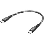 Sandberg Survivor USB-C - USB-C M/M töltőkábel 0.2m fekete-szürke