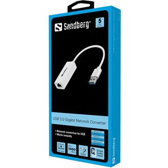 Sandberg 1Gb/s USB3.0 A RJ45 hálózati adapter