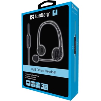 Sandberg USB Office fejhallgató headset fekete