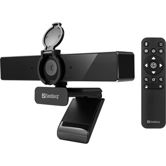 Sandberg Webcam Pro Remote 4K webkamera fekete