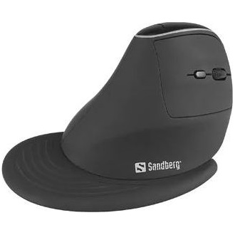 Sandberg Wireless Vertical Mouse Pro optikai vezeték nélküli vertikális egér 75° fekete