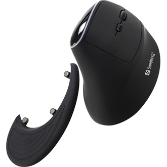 Sandberg Wireless Vertical Mouse Pro optikai vezeték nélküli vertikális egér 75° fekete