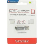Sandisk 1024GB Ultra Dual Drive Luxe USB-A 3.2 Gen 1 / USB-C pendrive BOX ezüst