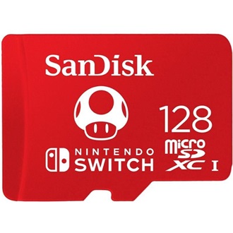 Sandisk 128GB Nintendo Switch Class 10;UHS-1 U3 microSDXC memóriakártya BOX piros