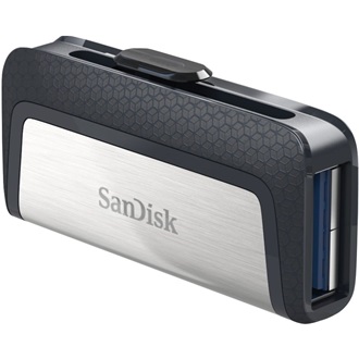 Sandisk 128GB USB3.0/Type-C Dual Drive Fekete-Ezüst (173339) Flash Drive