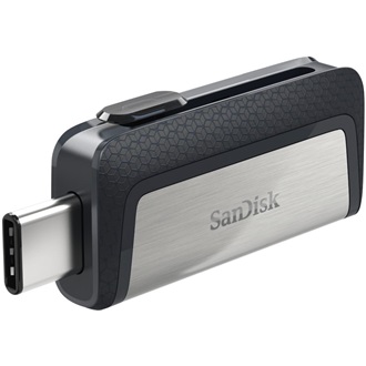Sandisk 128GB USB3.0/Type-C Dual Drive Fekete-Ezüst (173339) Flash Drive