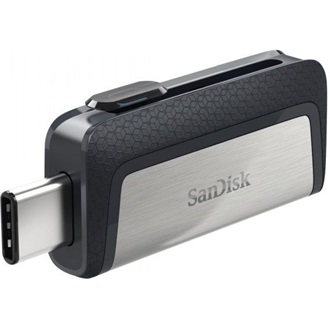 Sandisk 256GB USB3.0/Type-C Dual Drive Fekete-Ezüst (139778) Flash Drive