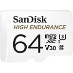 Sandisk 64GB High Endurance UHS1 U3 V30 vízálló ütésálló microSDXC memóriakártya