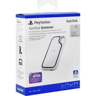 Sandisk Extreme Portable for PlayStation 5 1TB USB-C 3.2 Gen2 2,5" SSD fehér