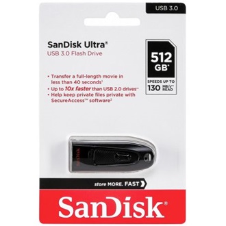 Sandisk ULTRA 512 GB USB FLASH DRIVE USB 3.0 UP TO 130MB/S
