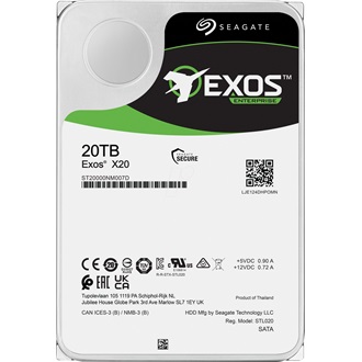 Seagate Exos X20 20TB 7200rpm 256MB SATA3 3,5" HDD