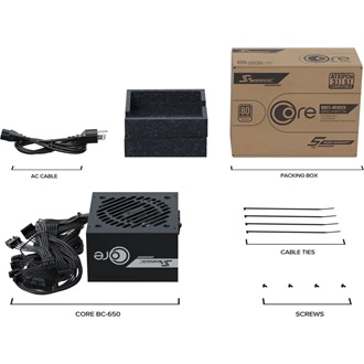 Seasonic Core BC ATX 3.1 ATX desktop tápegység 650W 80+ Bronze BOX