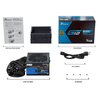 Seasonic G12 GC (2024) ATX desktop tápegység 850W 80+ Gold BOX