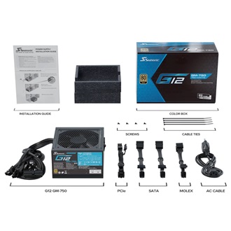 Seasonic G12 GM (2024)  ATX tápegység 750W 80+ Gold BOX