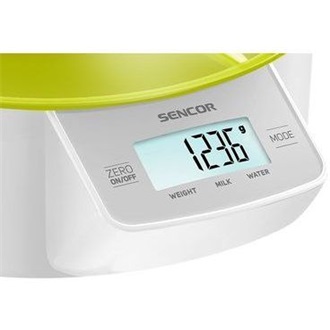 Sencor SKS 4004GR tálas konyhamérleg fehér-zöld