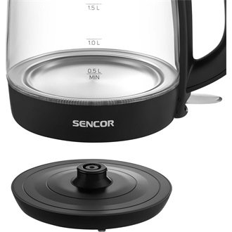 Sencor SWK 7301BK 1,7l üveg fekete vízforraló
