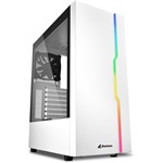 Sharkoon RGB Slider White táp nélküli ablakos Mid Tower számítógépház fehér