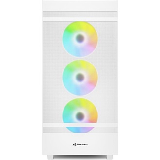 Sharkoon Rebel C50 RGB táp nélküli ablakos Mid Tower számítógépház fehér