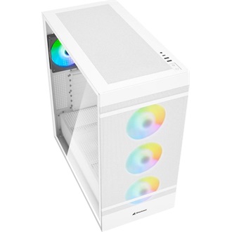 Sharkoon Rebel C50 RGB táp nélküli ablakos Mid Tower számítógépház fehér
