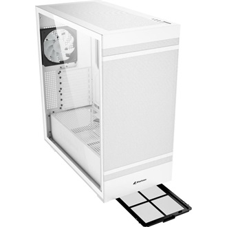 Sharkoon Rebel C50 RGB táp nélküli ablakos Mid Tower számítógépház fehér