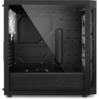 Sharkoon TG6M RGB táp nélküli ablakos Mid Tower számítógépház fekete