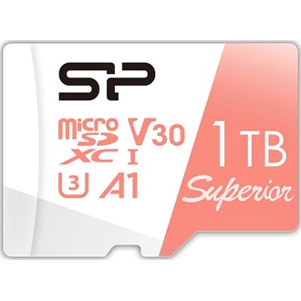 Silicon Power 1024GB Superior UHS-1 Class10 U3 V30 A1 vízálló ütésálló microSDXC memóriakártya BOX fehér