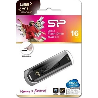 Silicon Power 16GB Blaze B21 USB-A 3.2 Gen 1 pendrive BOX fekete