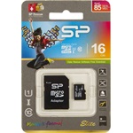 Silicon Power 16GB Elite adapteres UHS-1 U1 microSDHC memóriakártya BOX fekete