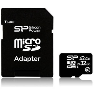 Silicon Power 32GB Elite adapteres UHS-1 U1 microSDHC memóriakártya BOX fekete