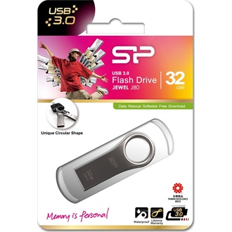 Silicon Power 32GB Jewel J80 USB-A 3.2 Gen 1 pendrive BOX ezüst